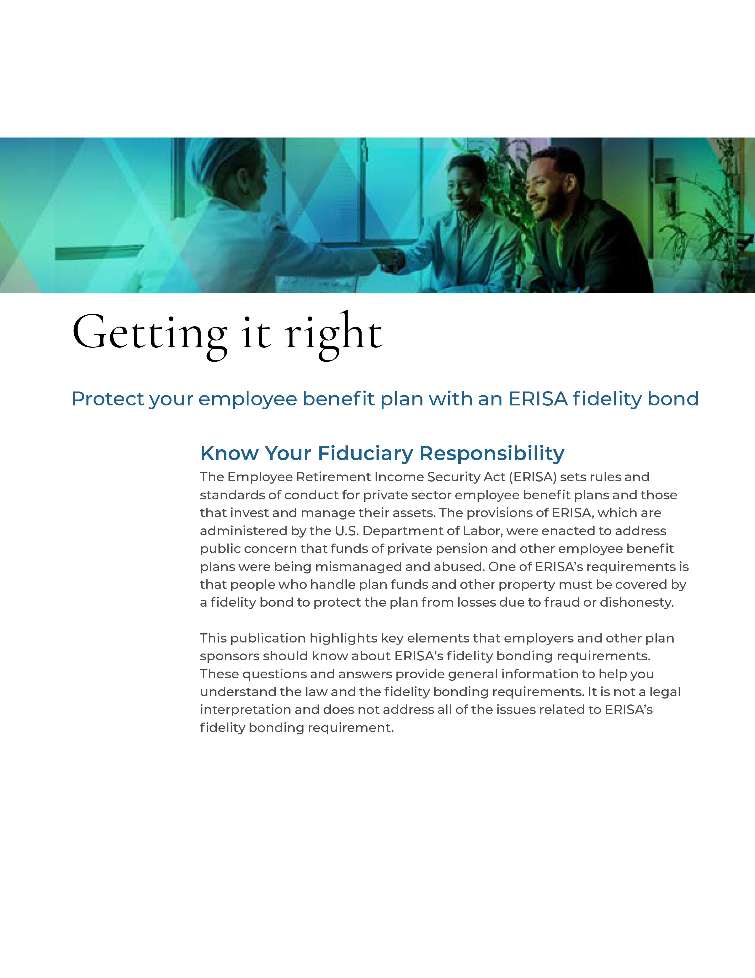 ERISA Fidelity Bonds