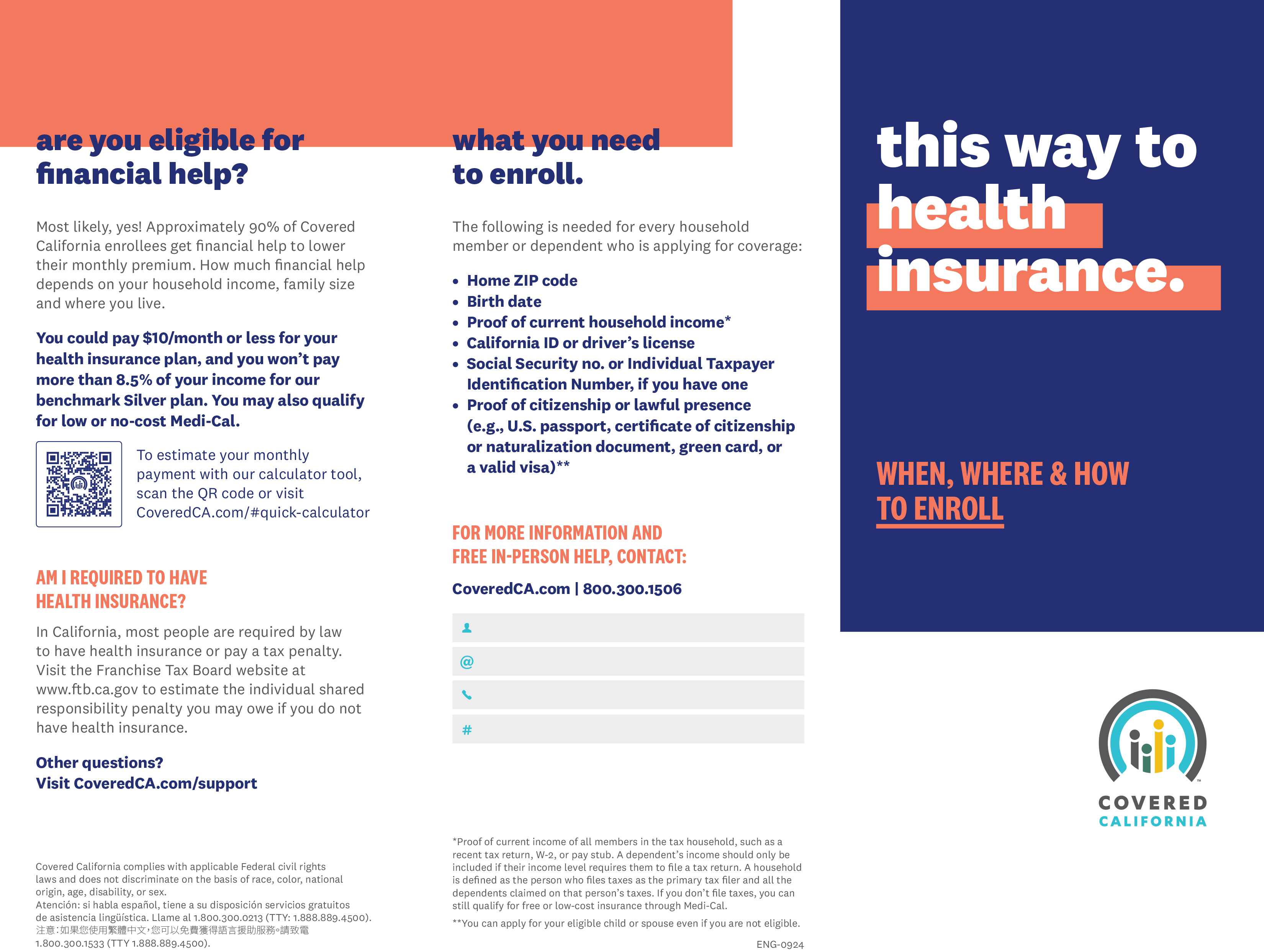 When, Where and How to Enroll in Covered CA