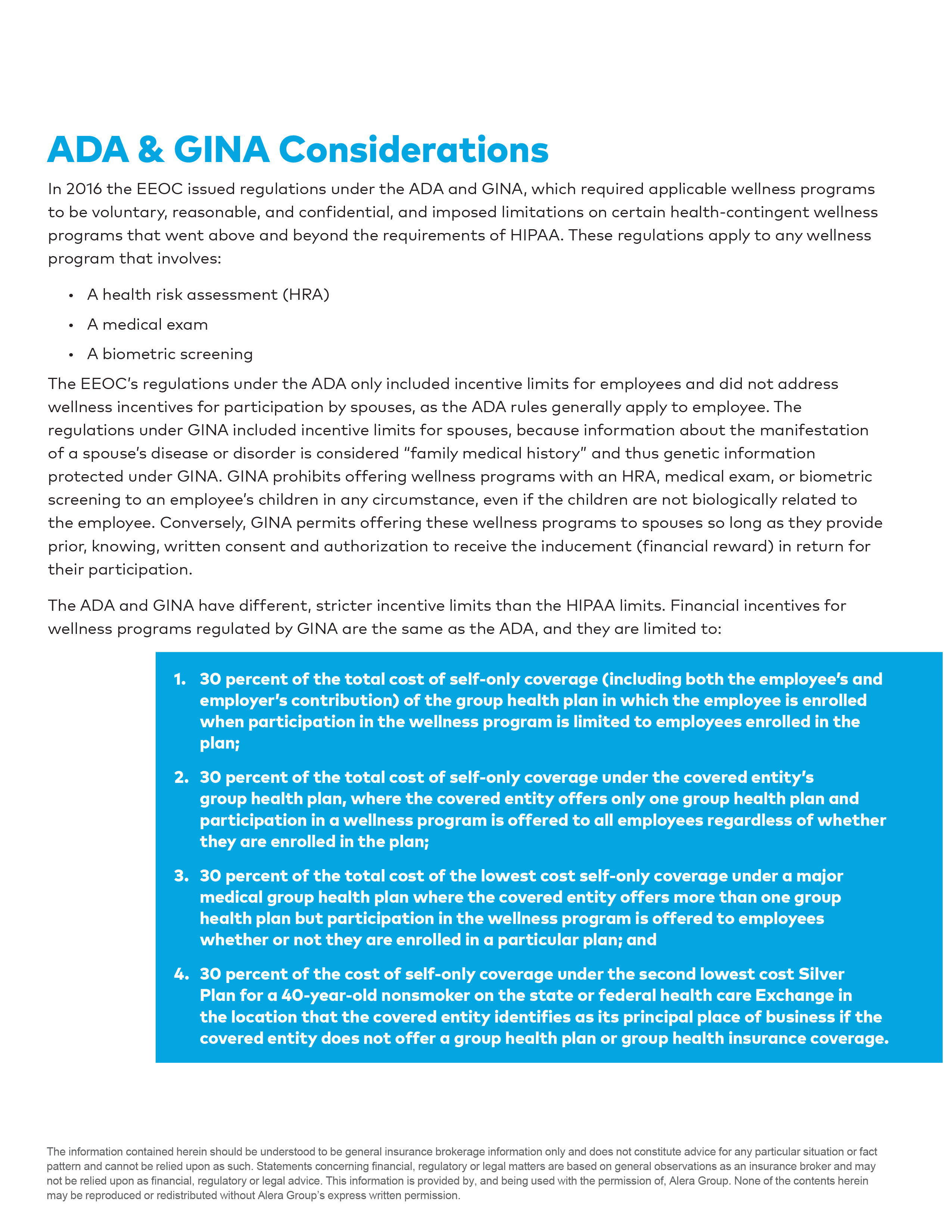 ADA & GINA Considerations
